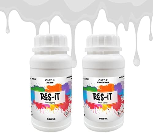 Res-iT Epoxy Resin Crystal Clear Coating Kit 1:1 Ratio - 2 Part Casting Resin for Art, Crafts, Jewellery Making, River Tables, Trays (2L Pro Kit)