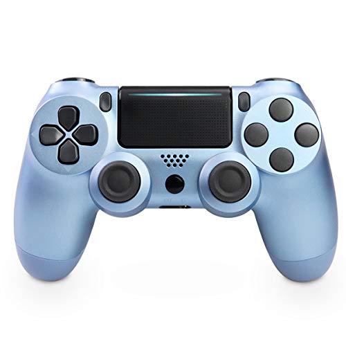 Wireless Controller for PS4,Game Controller for Playstation 4/Pro/Slim/PC,High Performance Gaming Gamepad with Dual Vibration Function,High-Precision Joystick,Touch Pad(Titanium Blue)