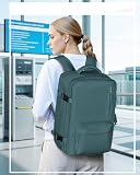 VECAVE Plecak podróżny dla kobiet, plecak na laptopa z przegródką na buty, E-Peacockblue, L, Torba na laptopa