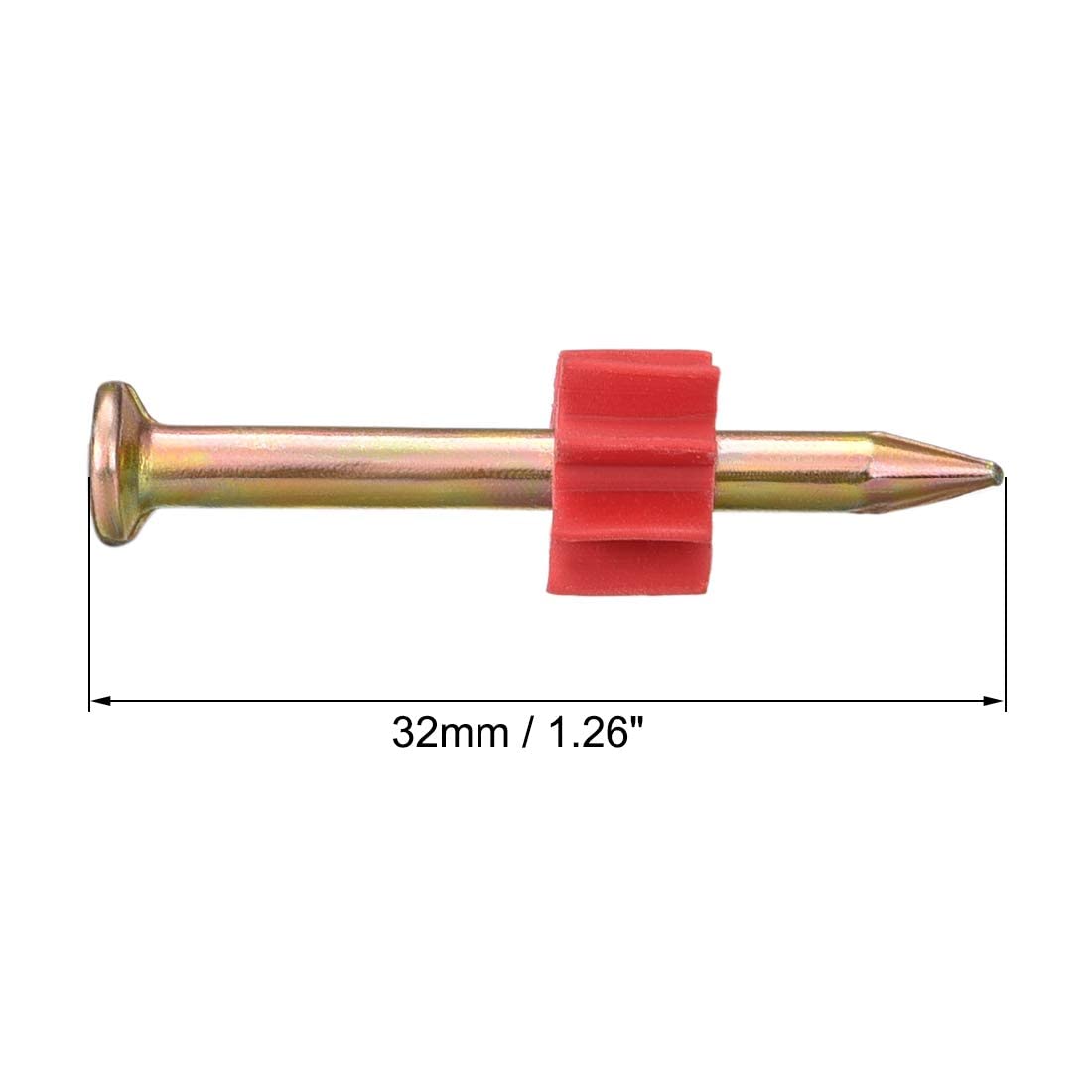 XYWHPGV Powder Fastening Systems Fastener Nail Kit Washer Drive Pins 32mmx3.2mm 150pcs(4e182 51a3d 5fac0 0980f e6892 62cec