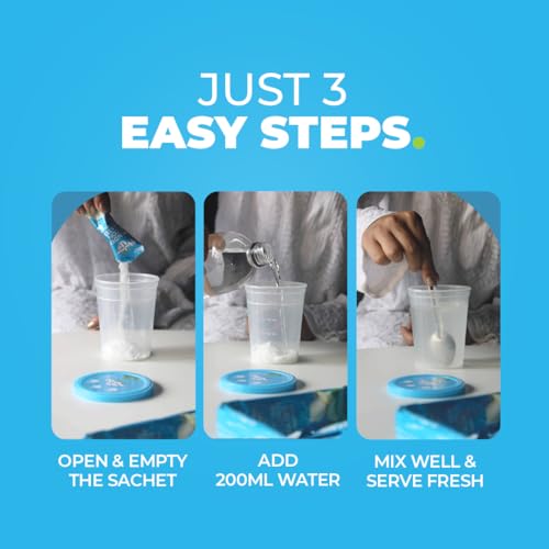 NaturUp Tender Coconut Water Powder Mix, 100 Sachets(1200g) | Instant Nariyal Pani with No Added Sugar, Flavours or Preservatives | Electrolytes for Hydration & Energy | For Glowing Skin & Refreshment