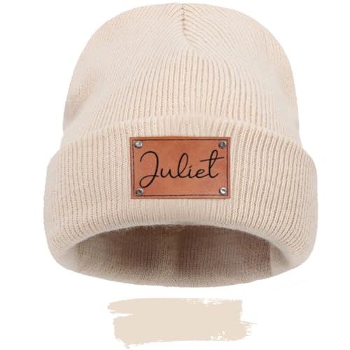 Custom Toddler Baby Beanies with Name, Personalized Baby Hat Newborn Beanie for Toddler Hat Baby Girl Boys Kids Hat