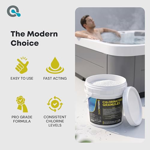 Image of AquaDoc Hot Tub Chlorine Granules - Quick Dissolving Spa Sanitizer, 10 lb