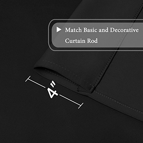 H.Versailtex HVSOLIDBKTIEUP-007 Blackout Curtain For Bathroom Windows Black Tie-Up Shade Curtain Window Valance Balloon Blind  thumb #2