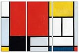 1art1 Piet Mondrian Poster Komposition Mit Großer Roter 