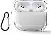 Transparent Silicone Case Compatible with Coverzone Airpods Pro 2 Full Protection Hook Keychain Perforated Transparent Silicone Case Compatible with Apple Airpods Pro 2