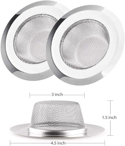 Colador para fregadero de acero inoxidable 4.5 pulgadas set 2 miniatura 4