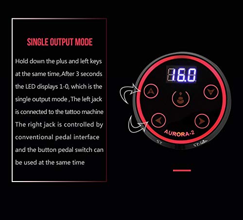 Tattoo Power Supply - Aurora II Power Supply 2nd Gen Colorful Voltage Fits All Tattoo Machine … (Silver)