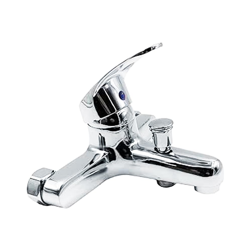 Rubinetto Miscelatore Cromato per Vasca da Bagno, Rubinetto a Parete in Acciaio Inox