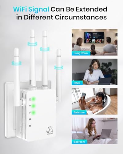 image for AOOEPU WiFi Extender, WiFi Extender Signal Booster Dual-Band(5.8G&2.4G