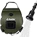 Juzier Portable Camping Shower Bag 5 Gallons/20 L Army Green Summer Solar Shower Bag for Camping with Removable Hose and On-Off Switchable Shower Head for Camping Beach Swimming Outdoor Traveling