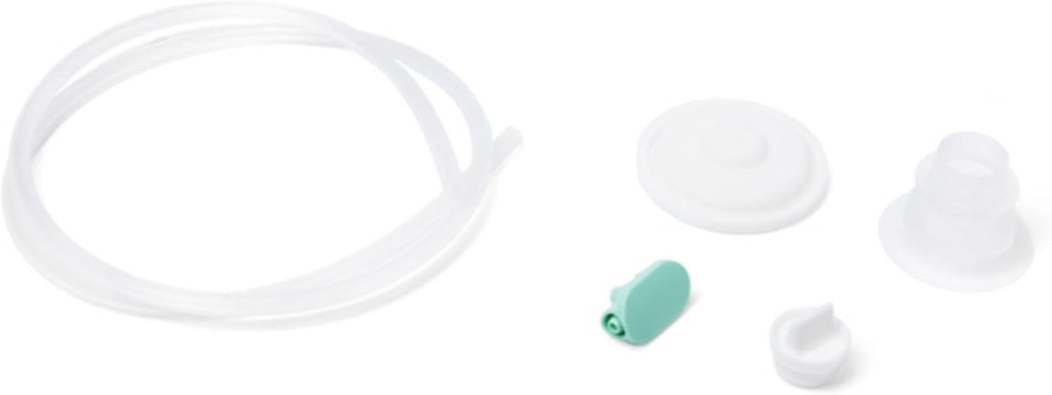 Motif Medical Breast Milk Collector Cups for Luna & Duo Breast Pump - Breast Pump Replacement Parts - Breast Pump Parts w/Silicone Tubing, Tubing Connector, Duckbill Valve, Diaphragm & Flange Inserts
