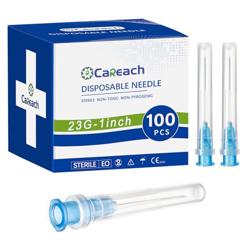 Image of 100pcs 23Gauge 1inch Needle Luer Lock for Scientific Lab | Refilling Inks, Individually Wrapped