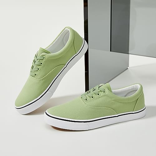 Image of yageyan Men's Low Top Canvas Walking Shoes Lace-up Fashion Sneakers Casual