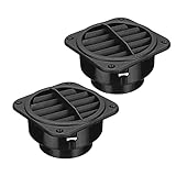 2Pcs Square Shape Warm Air Vent Outlet，360 ℃ Rotatable Car Heater Duct Hose Pipe Warm Air Vent Outlet Plastic Ducting Heater Air Vent Outlet for Car Auto Bus RV ATV (Hole Outer Diameter:42mm)