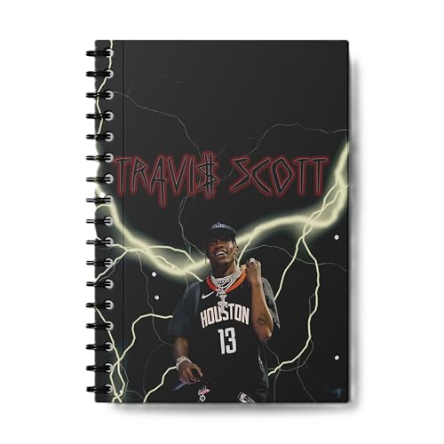 Image of zenithink Travis Scott Wiro Journal Notebook | 80 gsm Paper With 350GSM Hard Cover | Unruled | Pages - 160 | A5 Size | Wiro Binding | Versatile for School, Home & Office