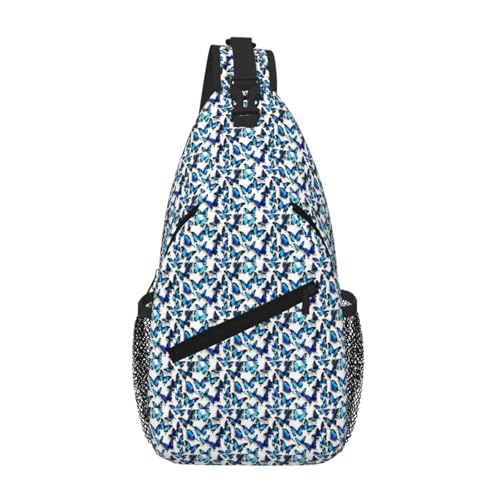 Mochila cruzada ligera y ergonómica de mariposas con correa ajustable