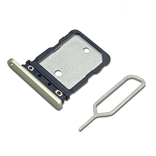 Eonpam Dual SIM Slot for Google Pixel 7 SIM Card Tray Holder Replacement + Sim Pin(Gold)