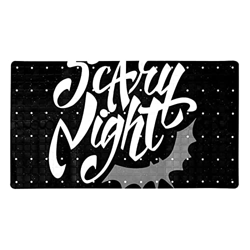 Tapis de baignoire antidérapant Halloween pour douche noire - 2