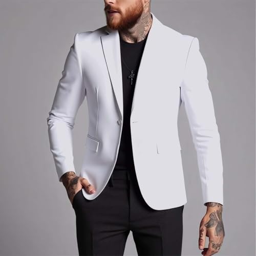 Men Blazer Jacket Slim Fit Casual One Button Sport Coats Single Breasted Business Blazers Slim Fit Formal Tuxedo Suit Jackets2
