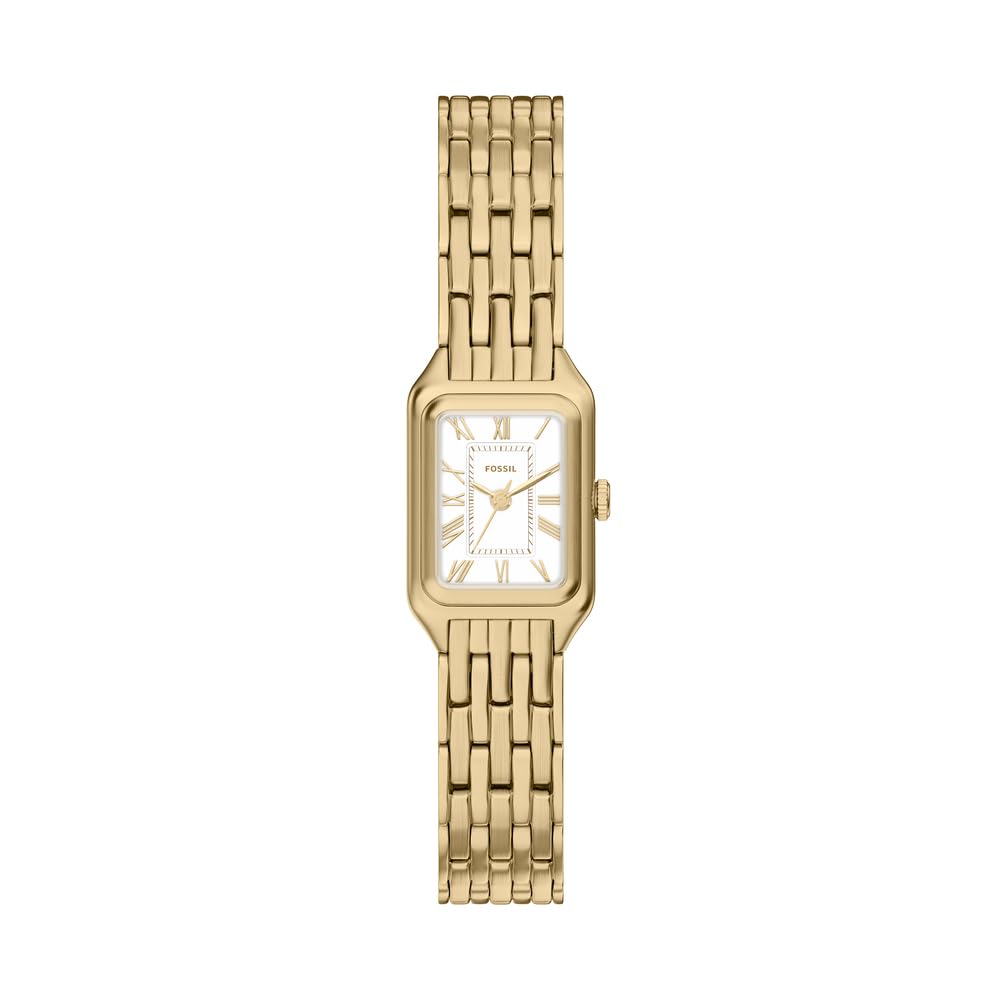 Fossil Womens Raquel Three-Hand Gold-Tone Stainless Steel Watch, ES5467, Gold, Women