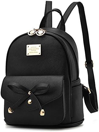 Girls Bowknot Cute Mini Leather Backpacks Purses Small Daypacks Shoulder Bag Gifts for Teen Girls Womens
