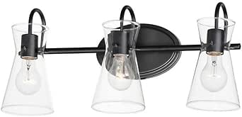 Maxim Ava - 3 Light Bath Vanity-9.5 Inches Tall and 22 Inches Wide-Black Finish