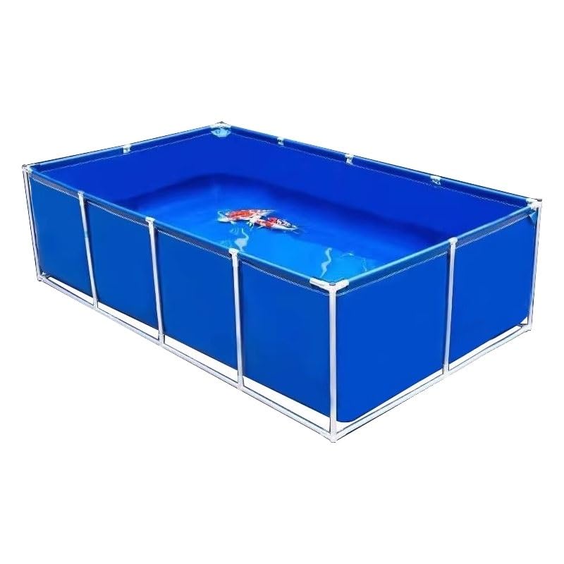 Estanque de lona portátil con marco estable para la cría de peces y huerto en jardín