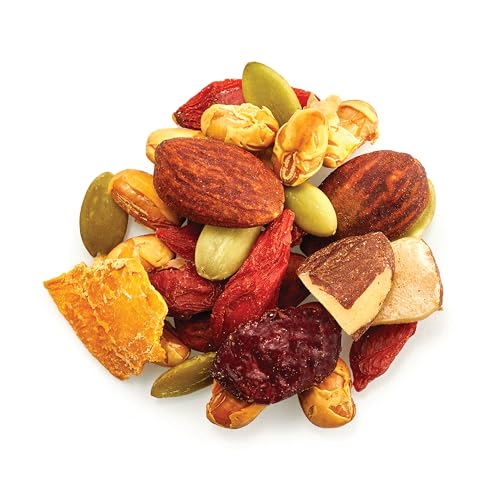 Image of Yupik Organic Kathmandu Mix, 1 lb (16 oz), USDA Certified Organic, Gluten-Free, Vegan, Non-GMO, Colorful Mix of Dried Fruits, Seeds, Beans, and Nuts with Goji Berries, Mango, Brazil Nuts, Pumpkin Seeds, and Tamari Almonds
