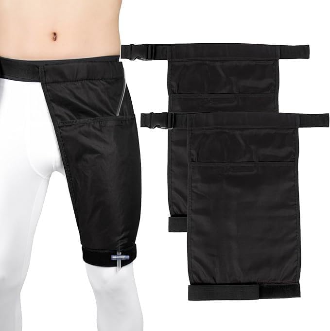 Catheter Leg Bag Holder with Adjustable Waist Belt,Portable Catheter Urine Collection Pouch Cover