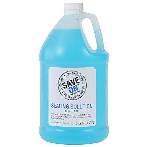 Save On Postage Ink Compatible PB 1 Gallon Bottle E-Z Seal Sealing - Solution Sealing Solution for DM Series Mailing System, Postage Meter Sealing Solution