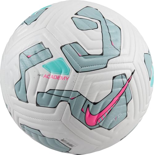 Nike Unisex Nk Academy - Fa24 Football, White/Ocean Cube/Pink Blast, 5