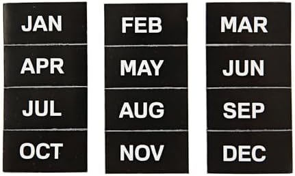 MasterVision Interchangeable Magnetic Board Accessories, Months of Year, Black/White, 2" x 1", 12 Pieces image 5