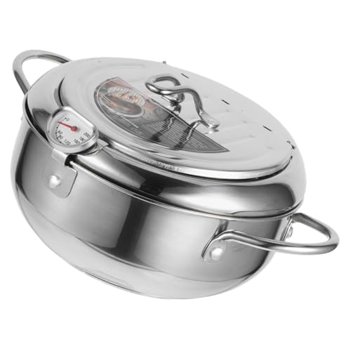 LIFKOME Olla Freidora Inoxidable De Utensilios De Cocina Duraderos y Convenientes Para Freír Para Preparar Tempura y Otros