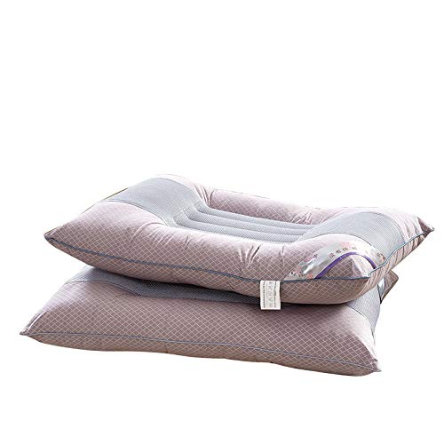 ClothHouse Paquete De 2 Almohadas De Tamaño Estándar Almohada Cervical Anti Ronquido, Antipolvo Y Antialérgico: Lavable 48 X 74 Cm