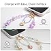 Posadina Phone Charm for Women, Anti-Theft Beaded Wrist Strap & Lanyard, Hands-Free Chain with Tether Tab