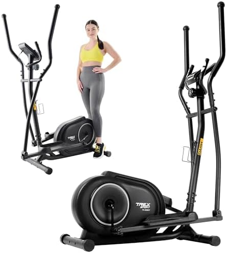 Bild 6 - TREX SPORT Crosstrainer für zuhause TX-400CT Dash | Ellipsentrainer mit 10-stufigen Widerstand, Pulssensoren, Display, Tablet-Halterung | leise, bis 120kg