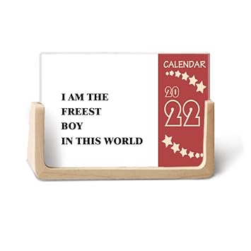 DIYthinker?I Am The Freest Boy Art Deco Fashion 2022 Desk Calendar Planner 12 Month