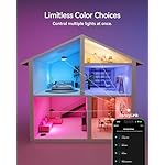 Matter Smart Light Bulbs, Color Changing Light Bulb, Work with Alexa and Google Assistant, Apple Home,16 Million Colors RGBCW, WiFi & Bluetooth LED Light Bulbs, A19, 800 Lumens, 2 Packs - Image 5