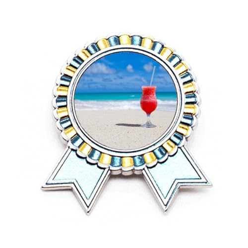 Broche jus de pastèque plage médaille en métal taille M
