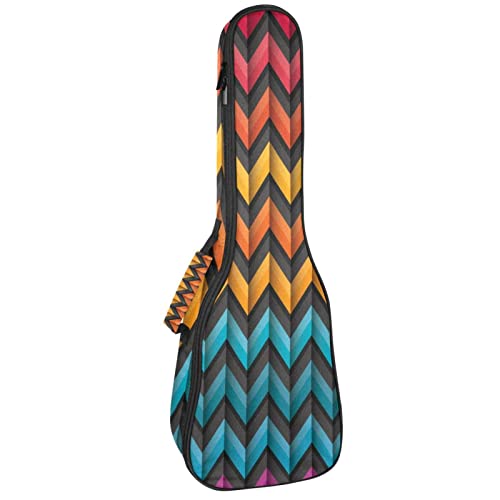 Sac de transport pour ukulélé ténor étanche housse de protection rembourrée 61 cm zigzag