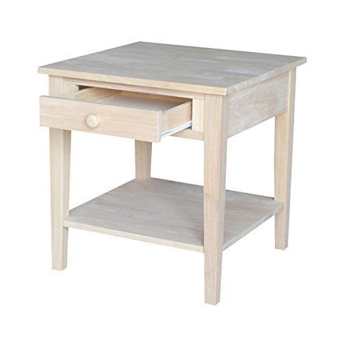 International Concepts Spencer End Table, Unfinished #TOP5