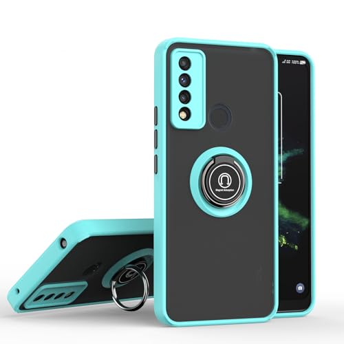 Rfvzubemok Compatible with TCL 30 XE Case,Compatible with TCL 30 XE 5G T767W Built-in Bracket Car Magnetic Shockproof and Anti-Drop Phone Case Cover Blue2