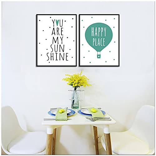 Art impression peinture scandinave duo de toiles minimalistes citations enfants 50x70cm