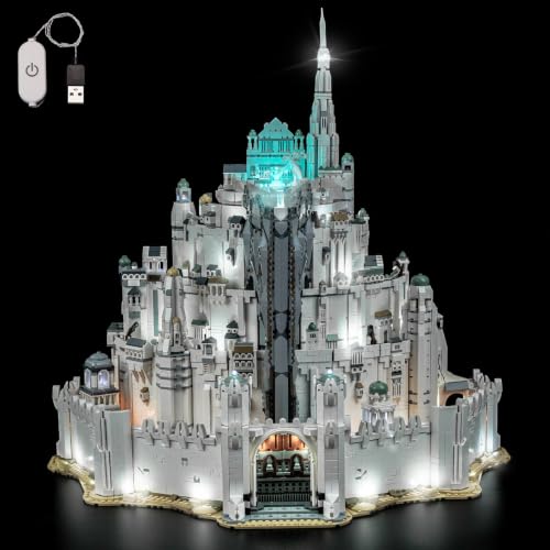 Iluminación táctil blanca fría para regalar a fans de Lego Minas Tirith 11377
