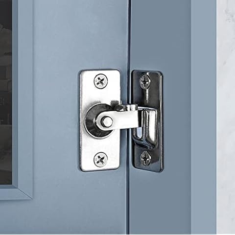 90 Degree Right Angle Door Lock Bolt Lock cam Lock Door and Window Sliding Lock Lever Bolt Storage Sliding Door Lock Bolt Lock Door Buckle Bedroom Door Latch Pocket Door Lock Cover