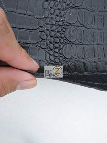 DuroLast™ Big Nile Crocodile Faux Fake Leather Vinyl Fabric Fabric by The Yard DIY Upholstery Accessories Applications (Sterling Silver)