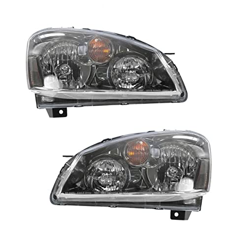 Image of TRQ Headlight Assembly Set NI2518104 NI2519104 Compatible with 2005-2006 Nissan Altima