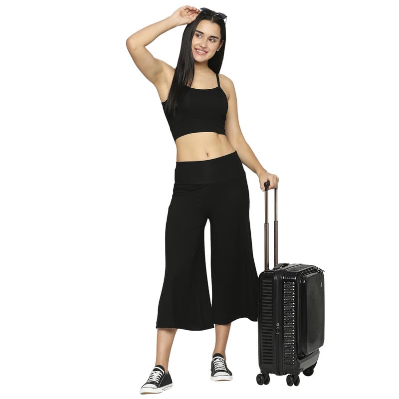 Image of Women's Viscose Calf-Length Palazzo Pants