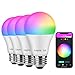Produktbild Lepro Smart Lampe, WLAN Glühbirnen E27 Wifi LED Light Bulb 9W 806LM, smarthome Lampen Intelligente Mehrfarbige Dimmbare Birne, 2700-6500K, App Steuern Kompatibel mit Alexa Echo, Google Home, 4 Pack